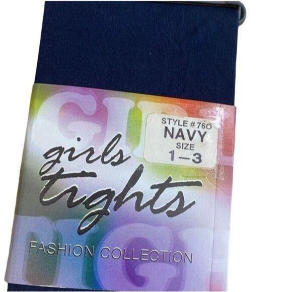 Baby Toddler Girls Navy Blue Tights 1-3Y - Picture 4 of 7